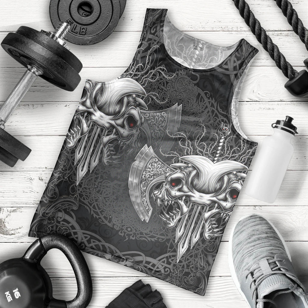 Until Valhalla Viking Skull Men Tank Top - Wonder Print Shop