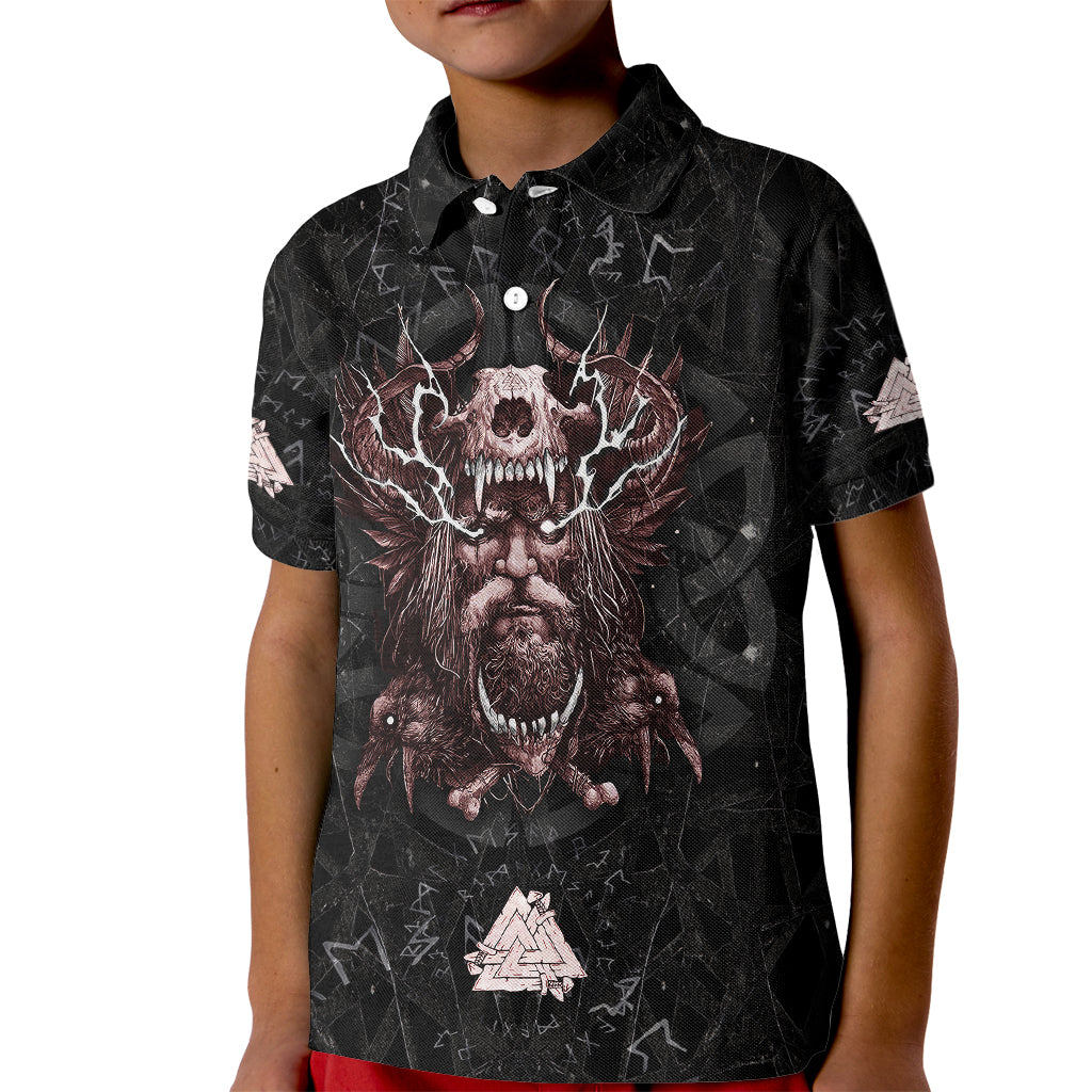 Viking Odin Kid Polo Shirt Viking Allfather's Radiance - Wonder Print Shop