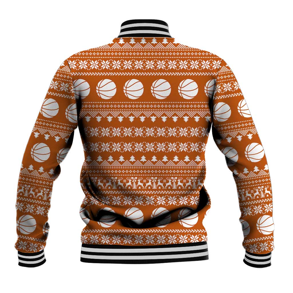 Basketball Santa Claus Christmas Baseball Jacket Xmas Holiday Patterns - Wonder Print Shop