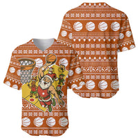 Basketball Santa Claus Christmas Baseball Jersey Xmas Holiday Patterns - Wonder Print Shop