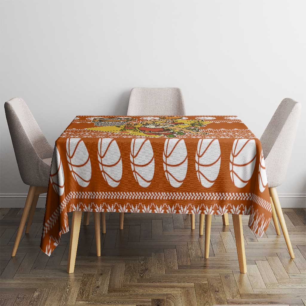 Basketball Santa Claus Christmas Tablecloth Xmas Holiday Patterns - Wonder Print Shop