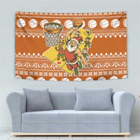 Basketball Santa Claus Christmas Tapestry Xmas Holiday Patterns - Wonder Print Shop