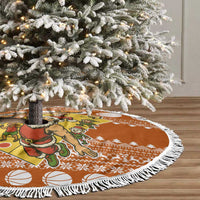 Basketball Santa Claus Christmas Tree Skirt Xmas Holiday Patterns - Wonder Print Shop