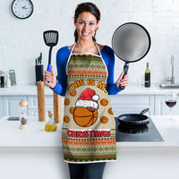 Basketball Winter Christmas Apron Xmas Holiday Patterns - Wonder Print Shop