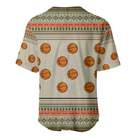 Basketball Winter Christmas Baseball Jersey Xmas Holiday Patterns - Wonder Print Shop