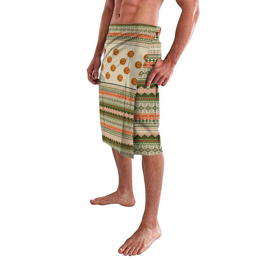 Basketball Winter Christmas Lavalava Xmas Holiday Patterns - Wonder Print Shop