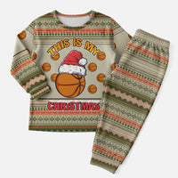 Basketball Winter Christmas Pajama Set Xmas Holiday Patterns - Wonder Print Shop