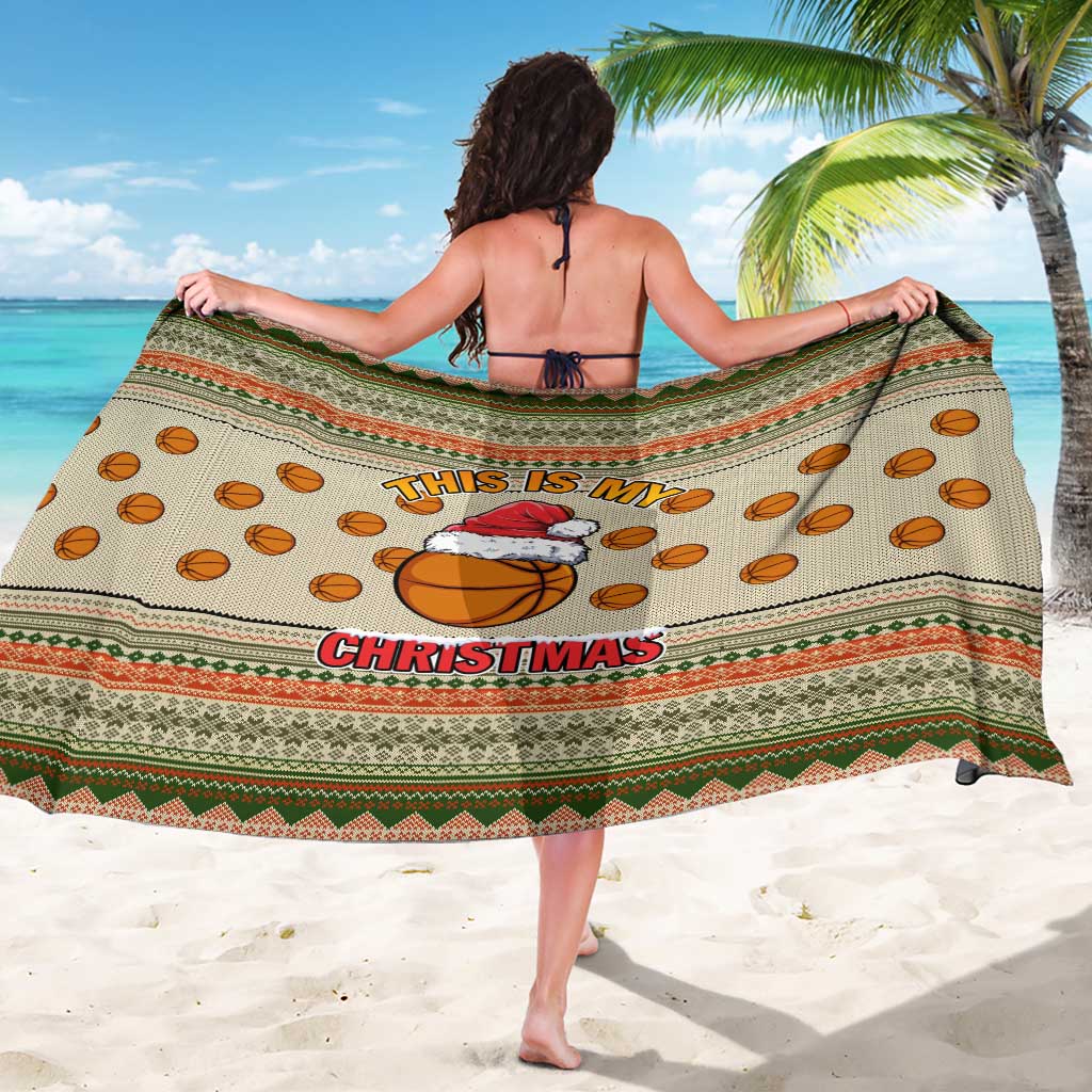 Basketball Winter Christmas Sarong Xmas Holiday Patterns - Wonder Print Shop