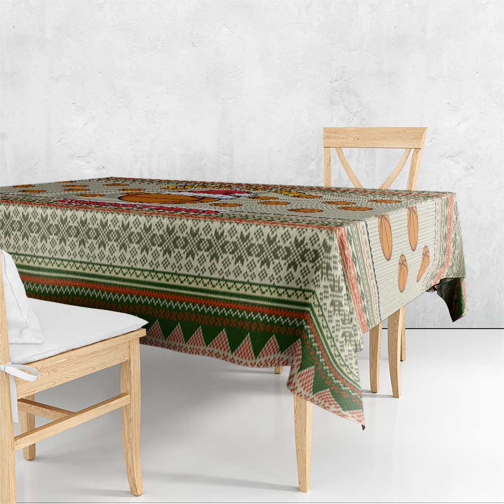 Basketball Winter Christmas Tablecloth Xmas Holiday Patterns - Wonder Print Shop