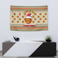 Basketball Winter Christmas Tapestry Xmas Holiday Patterns - Wonder Print Shop