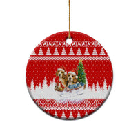 Beagle Dashing Dog Christmas Ceramic Ornament Xmas Holiday Patterns - Wonder Print Shop