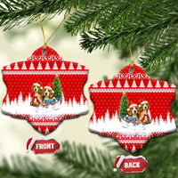 Beagle Dashing Dog Christmas Ceramic Ornament Xmas Holiday Patterns - Wonder Print Shop