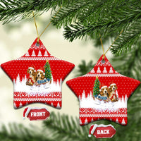 Beagle Dashing Dog Christmas Ceramic Ornament Xmas Holiday Patterns - Wonder Print Shop