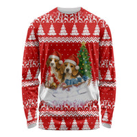 Beagle Dashing Dog Christmas Long Sleeve Shirt Xmas Holiday Patterns - Wonder Print Shop