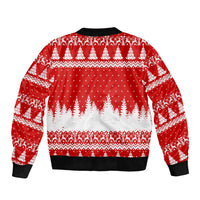 Beagle Dashing Dog Christmas Sleeve Zip Bomber Jacket Xmas Holiday Patterns - Wonder Print Shop