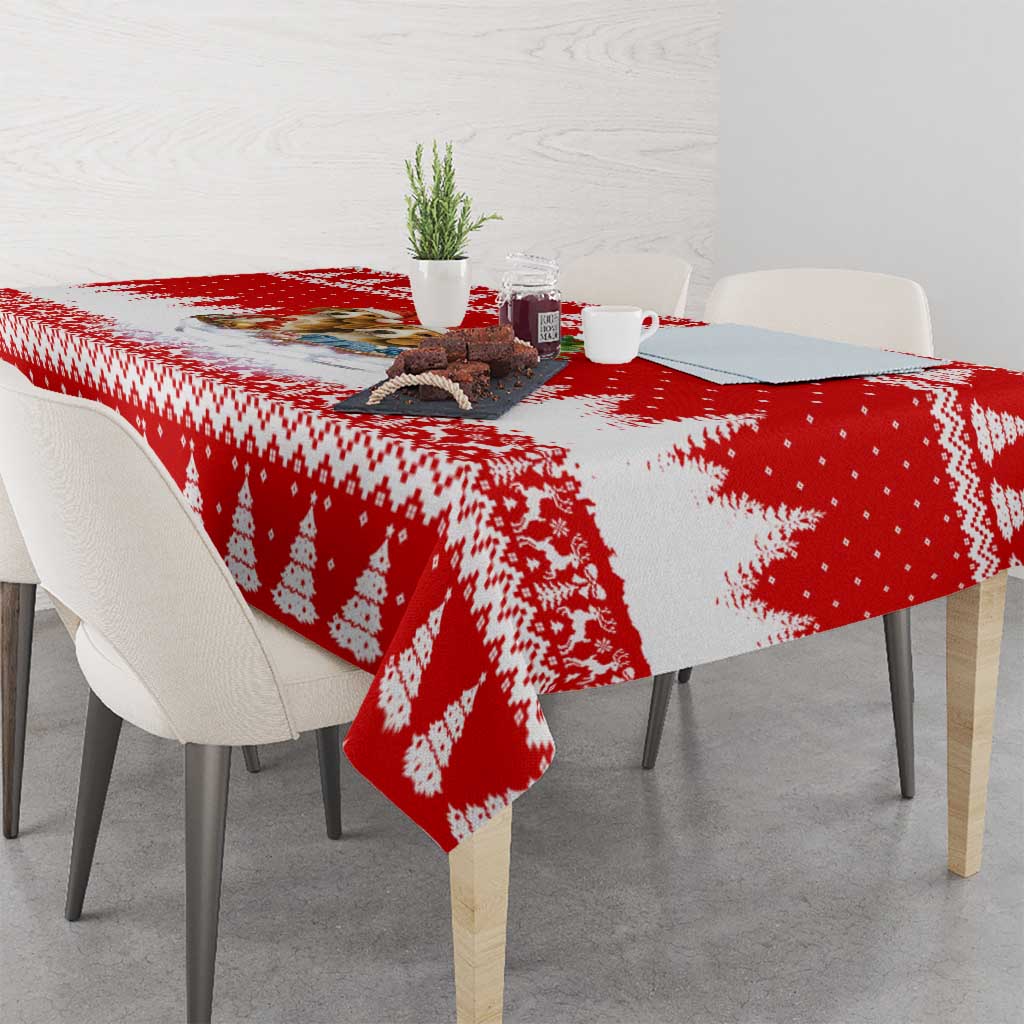 Beagle Dashing Dog Christmas Tablecloth Xmas Holiday Patterns - Wonder Print Shop