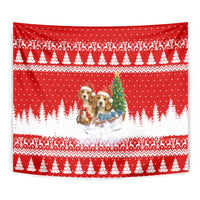 Beagle Dashing Dog Christmas Tapestry Xmas Holiday Patterns - Wonder Print Shop