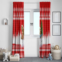Beagle Dashing Dog Christmas Window Curtain Xmas Holiday Patterns - Wonder Print Shop