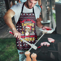 Beagle Dog They Know When You Have Snacks Christmas Apron Xmas Holiday Patterns - Wonder Print Shop