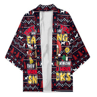 Beagle Dog They Know When You Have Snacks Christmas Kimono Xmas Holiday Patterns - Wonder Print Shop