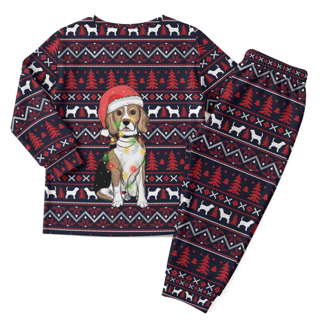 Beagle Dog They Know When You Have Snacks Christmas Pajama Set Xmas Holiday Patterns - Wonder Print Shop