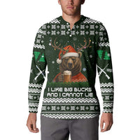 Bear Hunting and Beer Christmas Button Sweatshirt Xmas Holiday Patterns - Wonder Print Shop