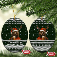 Bear Hunting and Beer Christmas Ceramic Ornament Xmas Holiday Patterns - Wonder Print Shop