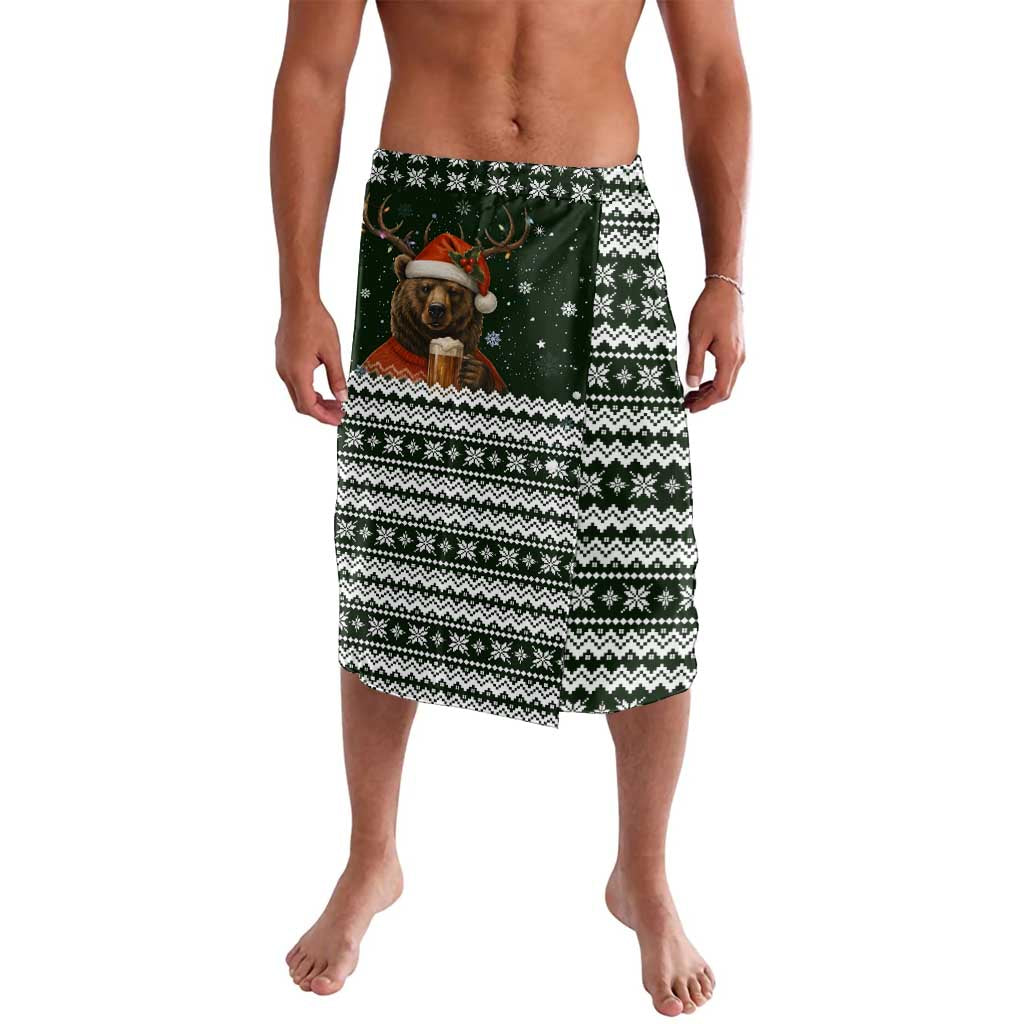 Bear Hunting and Beer Christmas Lavalava Xmas Holiday Patterns - Wonder Print Shop