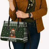 Bear Hunting and Beer Christmas Leather Bag Xmas Holiday Patterns - Wonder Print Shop