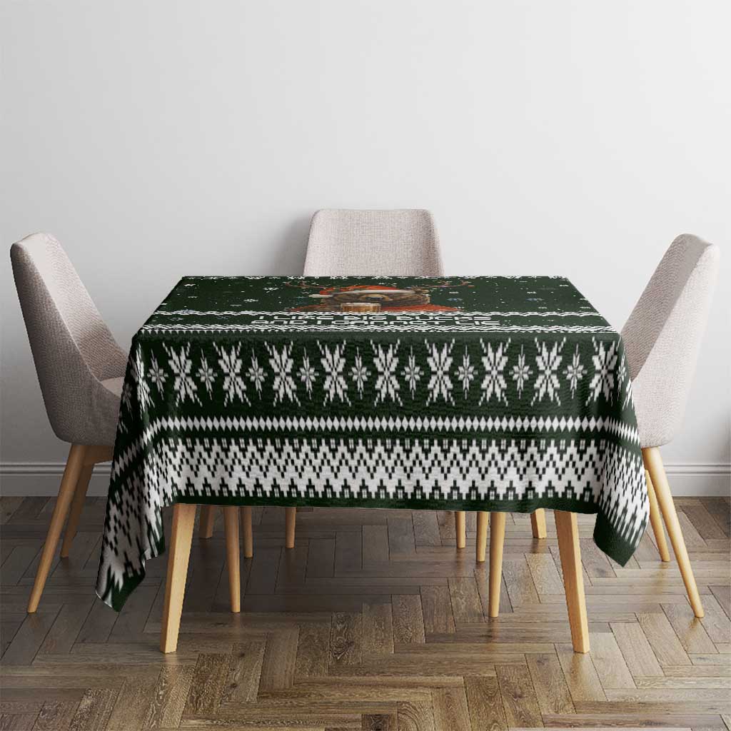 Bear Hunting and Beer Christmas Tablecloth Xmas Holiday Patterns - Wonder Print Shop