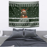 Bear Hunting and Beer Christmas Tapestry Xmas Holiday Patterns - Wonder Print Shop