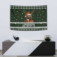 Bear Hunting and Beer Christmas Tapestry Xmas Holiday Patterns - Wonder Print Shop