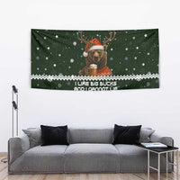 Bear Hunting and Beer Christmas Tapestry Xmas Holiday Patterns - Wonder Print Shop