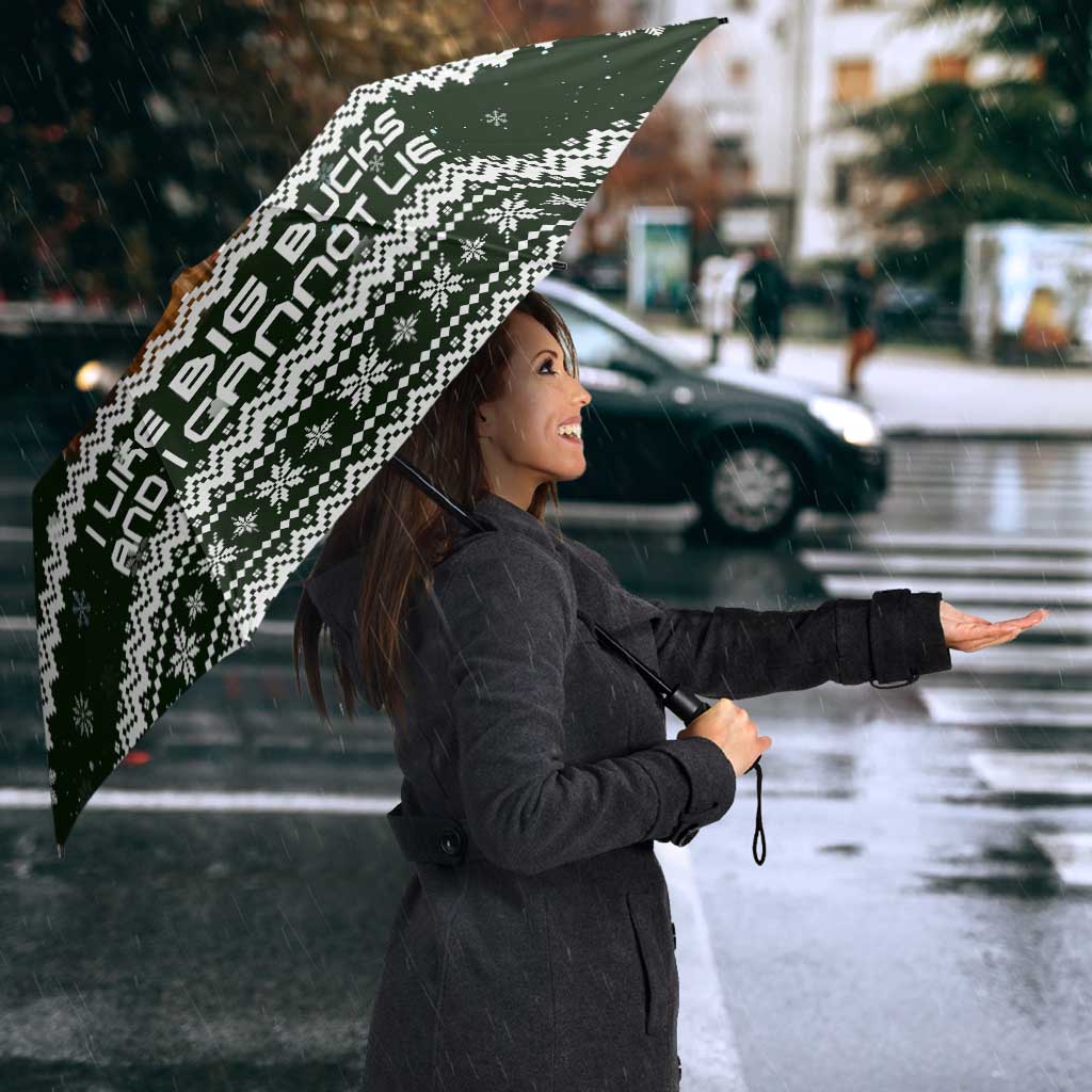 Bear Hunting and Beer Christmas Umbrella Xmas Holiday Patterns - Wonder Print Shop
