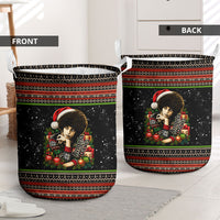 Angela Davis Merry Christmas Laundry Basket Ugly Christmas Pattern Civil Rights Black History