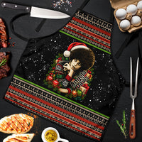 Angela Davis Merry Christmas Apron Ugly Christmas Pattern Civil Rights Black History