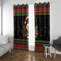Angela Davis Merry Christmas Window Curtain Ugly Christmas Pattern Civil Rights Black History