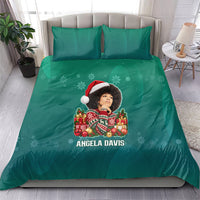 Angela Davis Civil Rights Black History Bedding Set Ugly Christmas Pattern African American Heritage
