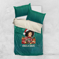 Angela Davis Civil Rights Black History Bedding Set Ugly Christmas Pattern African American Heritage