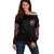 My Give A F Rose Skull Off Shoulder Sweater - Wonder Print Shop