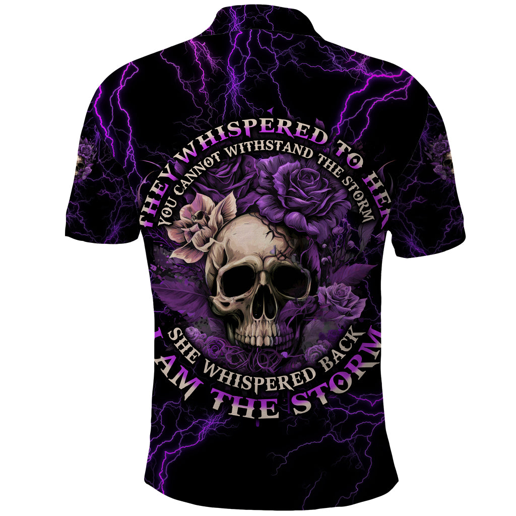 I Am The Storm Rose Skull Polo Shirt - Wonder Print Shop