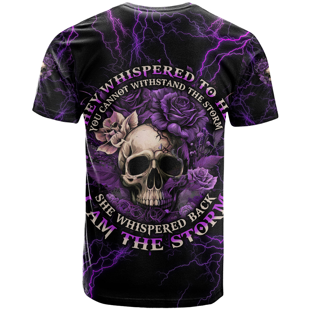 I Am The Storm Rose Skull T Shirt - Wonder Print Shop