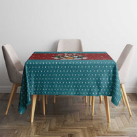 Christmas Guitar Tablecloth with Santa Hats Trees Snowflakes and Musical Pattern - Wonder Print Shop