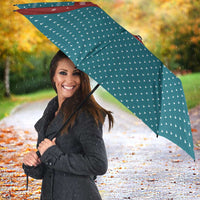 Christmas Guitar Umbrella with Santa Hats Trees Snowflakes and Musical Pattern - Wonder Print Shop