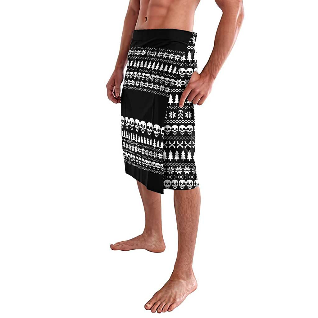 Creepy Christmas Lavalava with Skulls Trees and Gothic Holiday Pattern - Wonder Print Shop