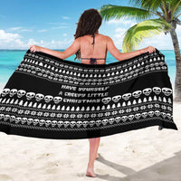 Creepy Christmas Sarong with Skulls Trees and Gothic Holiday Pattern - Wonder Print Shop