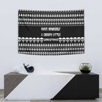 Creepy Christmas Tapestry with Skulls Trees and Gothic Holiday Pattern - Wonder Print Shop