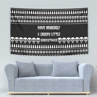 Creepy Christmas Tapestry with Skulls Trees and Gothic Holiday Pattern - Wonder Print Shop