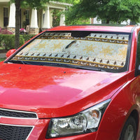 Guinea Pig Christmas Auto Sun Shade with Snowflakes Trees and Reindeer Pattern - Wonder Print Shop