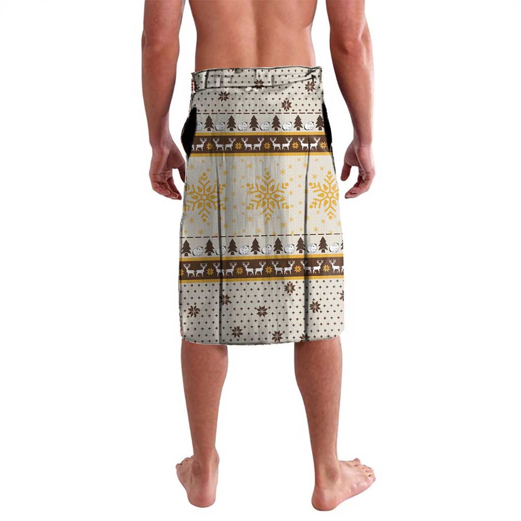 Guinea Pig Christmas Lavalava with Snowflakes Trees and Reindeer Pattern - Wonder Print Shop
